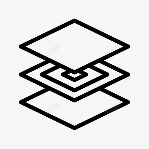 层数织物特征11线性图标svg_新图网 https://ixintu.com 层数 特征 线性 织物