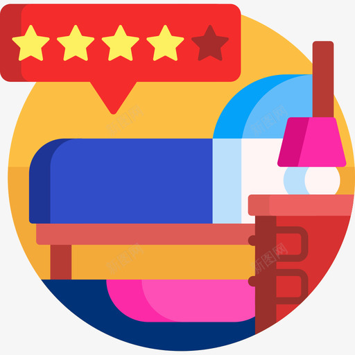等级酒店服务55持平图标svg_新图网 https://ixintu.com 持平 服务 等级 酒店 酒店服