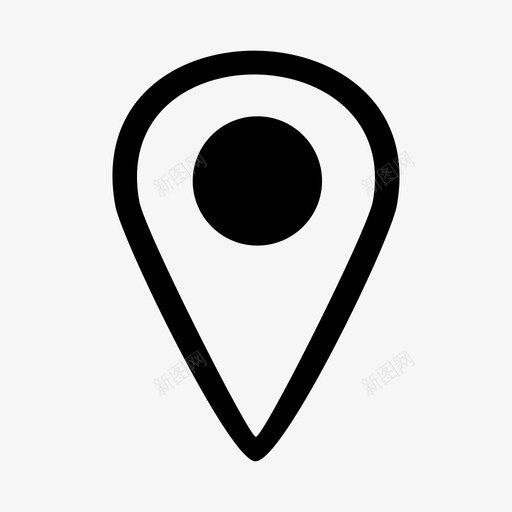 占位符方向gps图标svg_新图网 https://ixintu.com 位置 占位符 多媒体 导航 方向