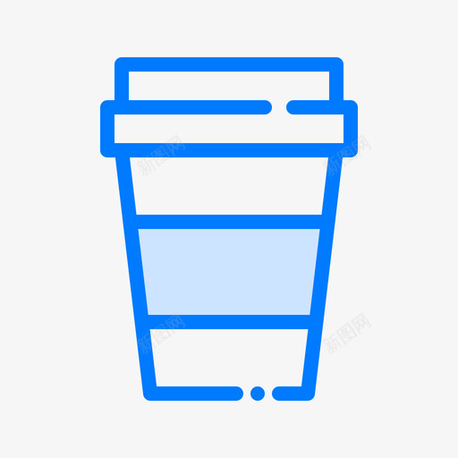 外卖咖啡茶1蓝色图标svg_新图网 https://ixintu.com 咖啡茶 外卖 蓝色