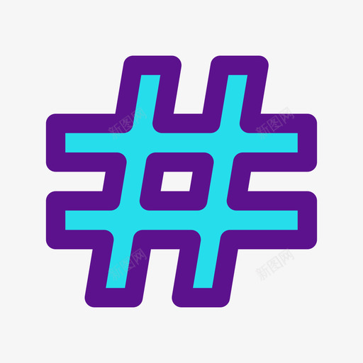 线性颜色哈希标签图标svg_新图网 https://ixintu.com 哈希 标签 线性 颜色