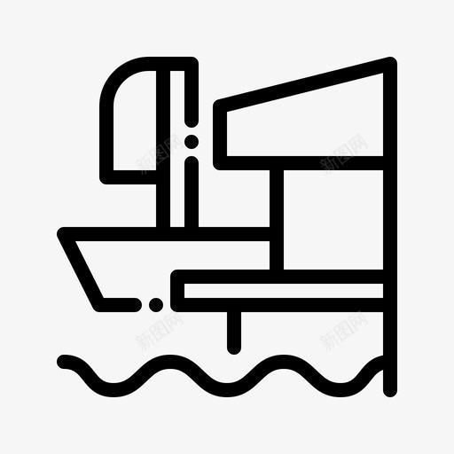 港口城市景观10线性图标svg_新图网 https://ixintu.com 景观 港口城市 线性