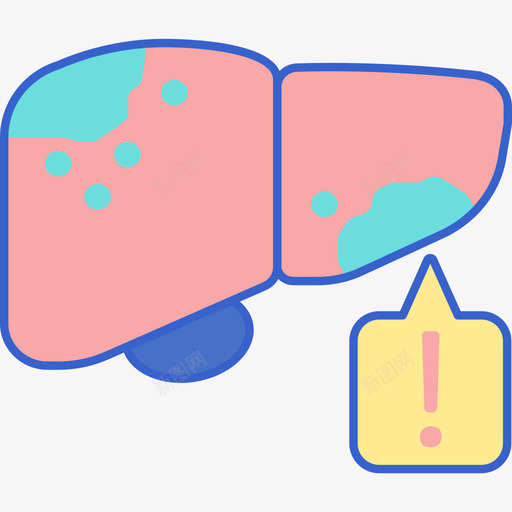 肝病健康50线颜色图标svg_新图网 https://ixintu.com 健康 肝病 颜色