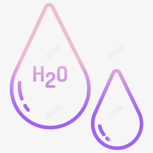 H2o科学技术4轮廓梯度图标svg_新图网 https://ixintu.com 梯度 科学技术 轮廓