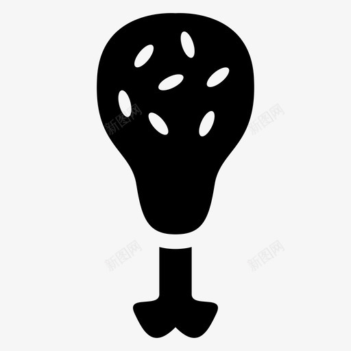 鸡肉食品油炸图标svg_新图网 https://ixintu.com 固体 油炸 肉食品 腿肉 食物 鸡肉