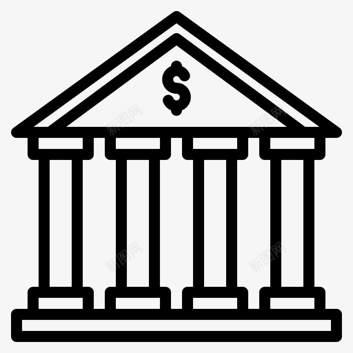 银行楼宇地产图标svg_新图网 https://ixintu.com 地产 手机 楼宇 金融 银行