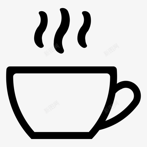 热咖啡杯子饮用设备图标svg_新图网 https://ixintu.com 厨房 咖啡 杯子 设备 饮用
