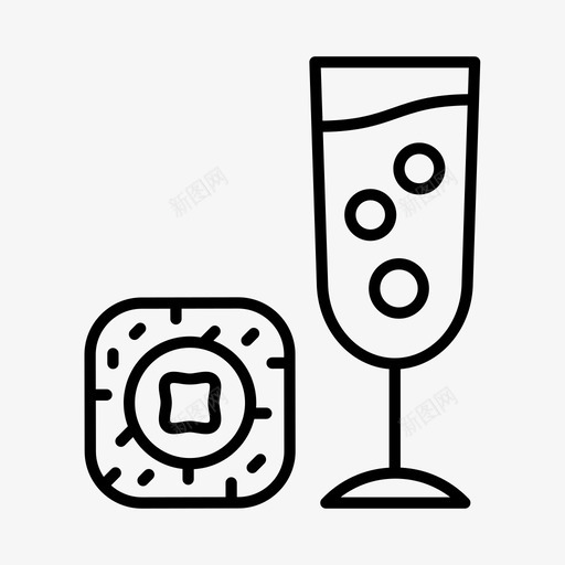 鸡尾酒会小吃庆祝图标svg_新图网 https://ixintu.com 小吃 庆祝 新年 酒会 除夕 鸡尾 鸡尾酒