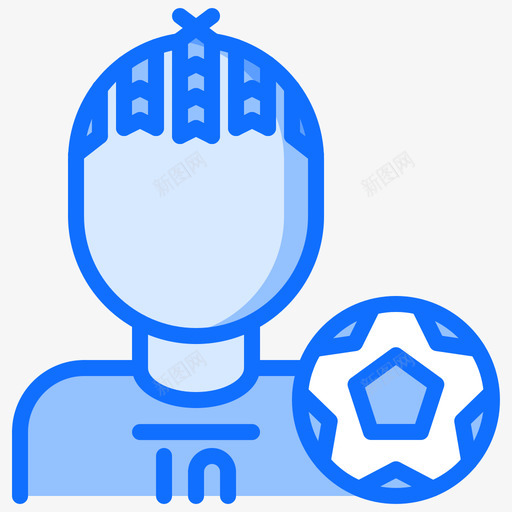 足球运动员足球70蓝色图标svg_新图网 https://ixintu.com 蓝色 足球 运动员