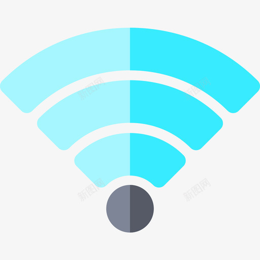 Wifi公共服务3扁平图标svg_新图网 https://ixintu.com 公共服务 扁平