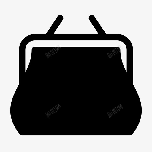 硬币钱包钱袋子图标svg_新图网 https://ixintu.com 硬币 袋子 钱包