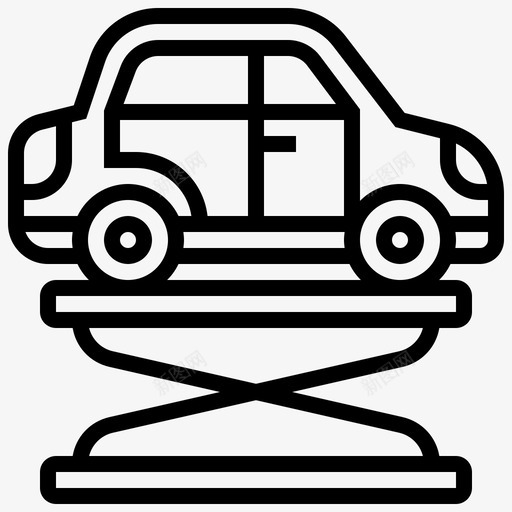 车轮定位检查车库图标svg_新图网 https://ixintu.com 定位 检查 汽车维修 维修 车库 车轮