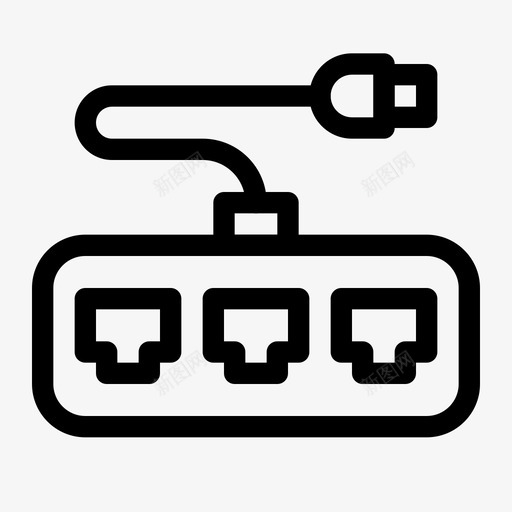 集线器端口宽带连接图标svg_新图网 https://ixintu.com 宽带 技术 端口 线路 网络 连接 集线器