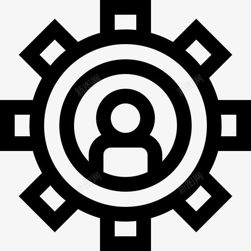 齿轮团队合作80直线型图标svg_新图网 https://ixintu.com 合作 团队 直线 线型 齿轮
