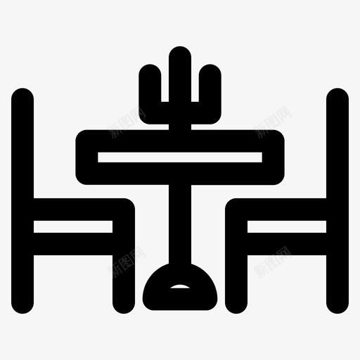 餐桌椅子餐台图标svg_新图网 https://ixintu.com 家具 晚餐 椅子 餐台 餐桌