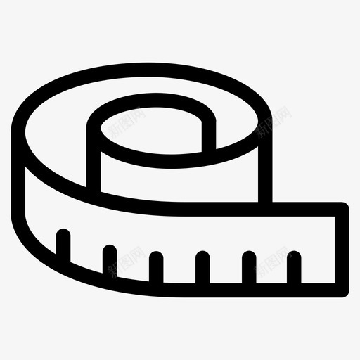 卷尺缝纫裁缝图标svg_新图网 https://ixintu.com 卷尺 缝纫 裁缝 轮廓