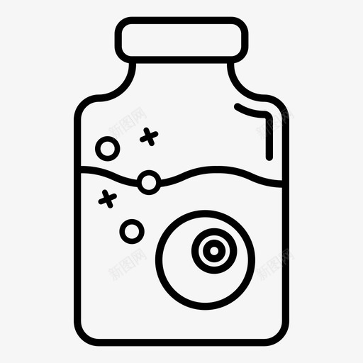 眼球震击器万圣节魔法图标svg_新图网 https://ixintu.com 万圣节 女巫 眼球 震击 魔法