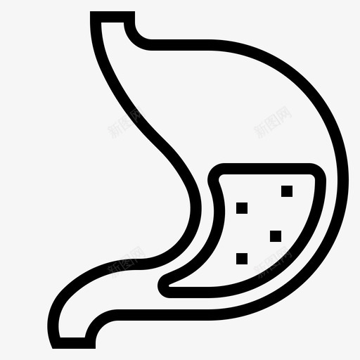 胃保健饥饿图标svg_新图网 https://ixintu.com 保健 医学 器官 大纲 饥饿