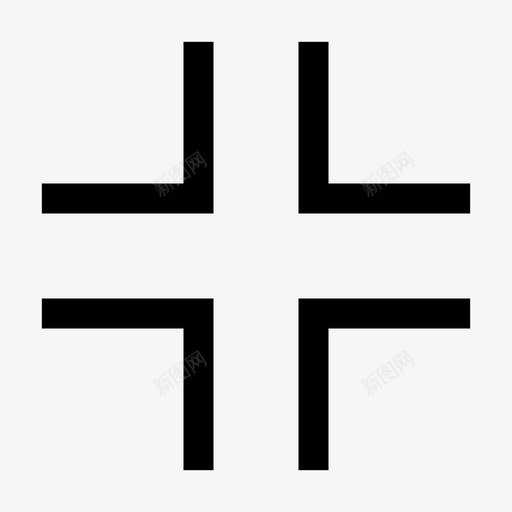 折叠最小化缩小图标svg_新图网 https://ixintu.com 图标 基本 大小 折叠 收缩 最小化 缩小 调整