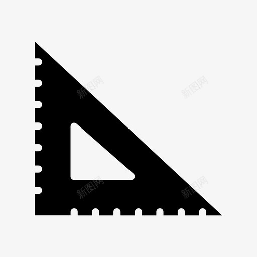 尺学习测量图标svg_新图网 https://ixintu.com 字形 学习 学生 工具 构造 正方形 测量 直线 设置