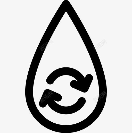 循环水地球母亲3线性图标svg_新图网 https://ixintu.com 地球 循环 母亲 环水 线性