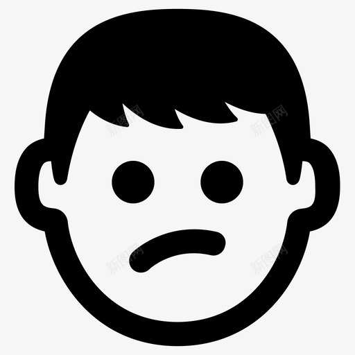 无聊烦恼情绪图标svg_新图网 https://ixintu.com 情绪 情绪化 无聊 烦恼