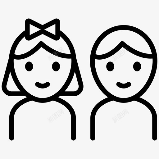 学生同学女孩和男孩图标svg_新图网 https://ixintu.com 同学 女孩 学校 学生 男孩 青年