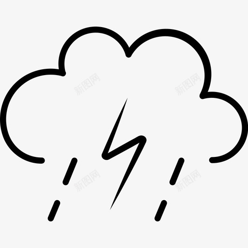 云闪电雨风暴图标svg_新图网 https://ixintu.com 闪电 雷雨 风暴