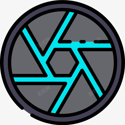 快门剧院8线性颜色图标svg_新图网 https://ixintu.com 剧院 快门 线性 颜色