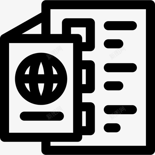 护照投票选举14直系图标svg_新图网 https://ixintu.com 投票 护照 直系 选举