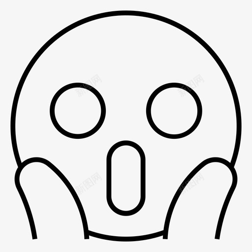恐惧鬼魂万圣节图标svg_新图网 https://ixintu.com 万圣节 恐惧 鬼魂