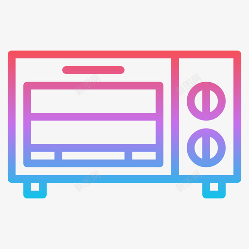 微波炉家用电器18梯度图标svg_新图网 https://ixintu.com 家用电器 微波炉 梯度