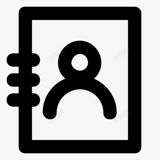 联系人预订联系人簿图标svg_新图网 https://ixintu.com 数据 联系人 舱单 酒店 预订