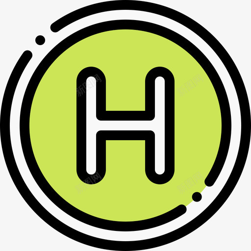 直升机停机坪机场98线性颜色图标svg_新图网 https://ixintu.com 停机坪 机场 直升机 线性 颜色