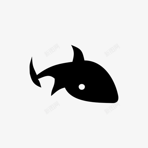 海豚鲨鱼动物图标svg_新图网 https://ixintu.com 动物 海豚 鲨鱼