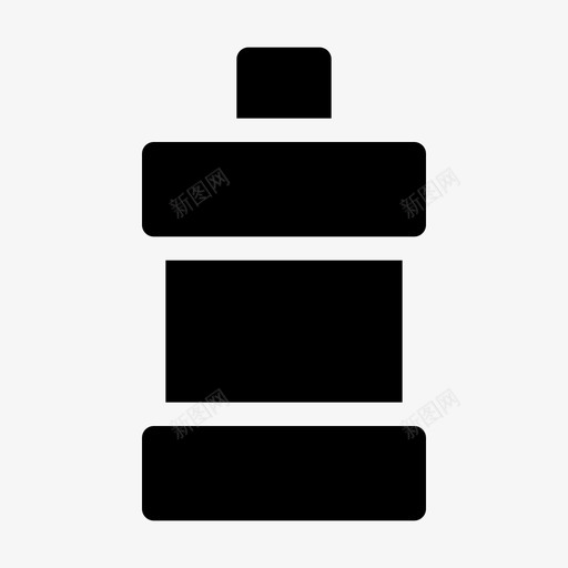 漱口水瓶子牙齿图标svg_新图网 https://ixintu.com 口水 漱口 牙齿 瓶子