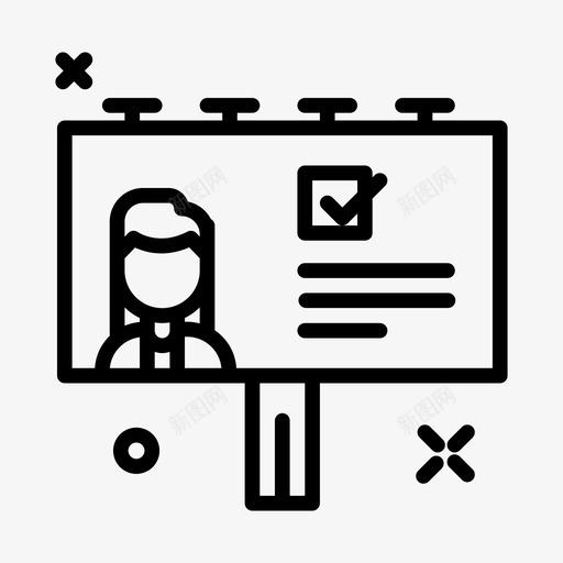 广告牌抗议7直线图标svg_新图网 https://ixintu.com 广告牌 抗议 直线
