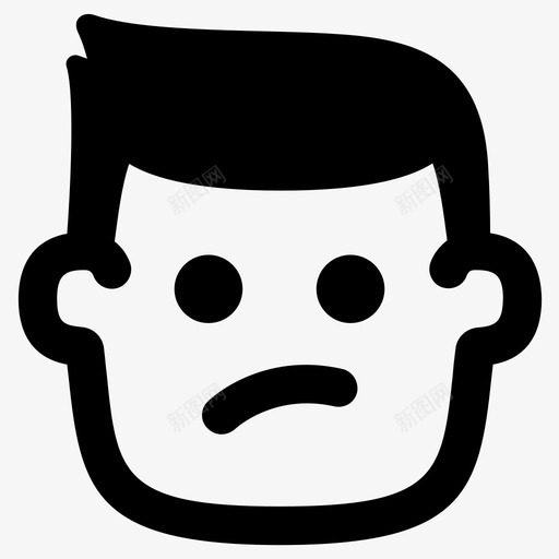 烦恼无聊情绪图标svg_新图网 https://ixintu.com 情绪 情绪化 无聊 烦恼 烦躁 表情