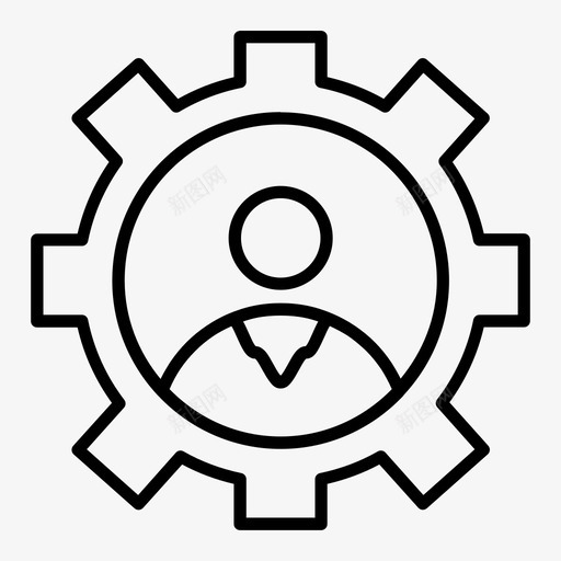 配置文件连接洞察图标svg_新图网 https://ixintu.com 洞察 网络 设置 连接 配置文件