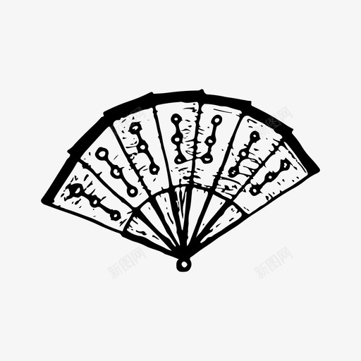 风扇手绘素描图标svg_新图网 https://ixintu.com 手绘 素描 风扇