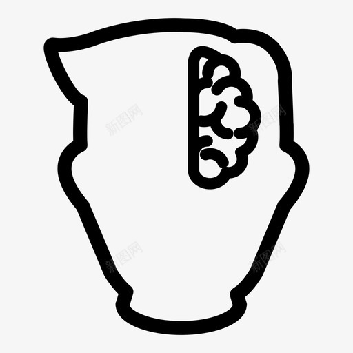男性大脑大脑思维方式图标svg_新图网 https://ixintu.com 一半 大脑 思维方式 男性