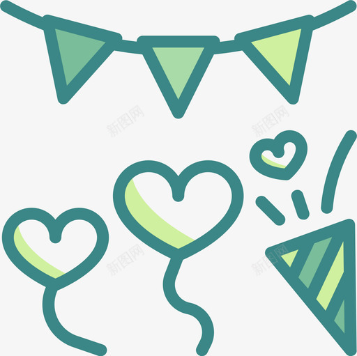 加兰婚礼179双音图标svg_新图网 https://ixintu.com 加兰 双音 婚礼