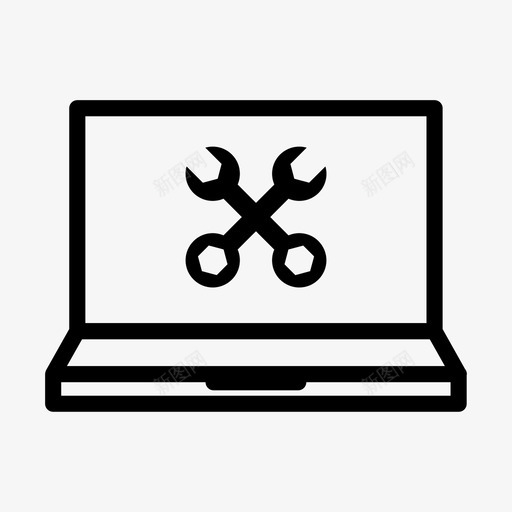 电脑维修电子维修互联网维修图标svg_新图网 https://ixintu.com 互联网 服务 电子 电脑维修 维修