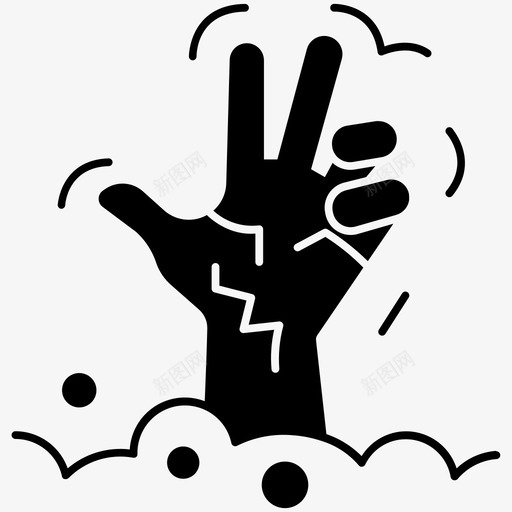 手万圣节怪物图标svg_新图网 https://ixintu.com 万圣节 僵尸 怪物 恐怖 雕文