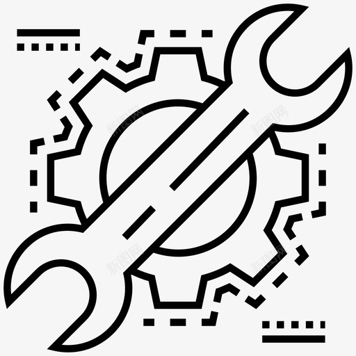 设置配置维护图标svg_新图网 https://ixintu.com 工具 技术支持 维护 设置 配置