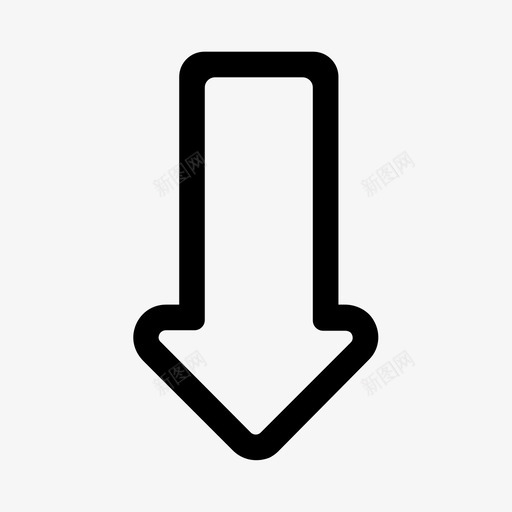 下箭头按钮方向图标svg_新图网 https://ixintu.com 向下 导航 按钮 方向 箭头