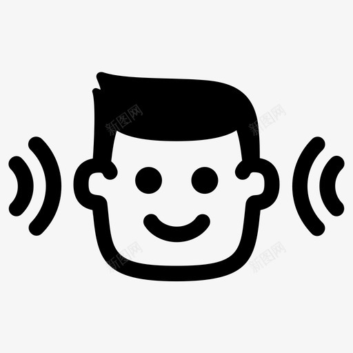 声音耳朵听觉图标svg_新图网 https://ixintu.com 听觉 噪音 声音 耳朵 表情