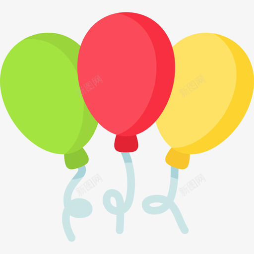 气球圣诞礼物2扁平图标svg_新图网 https://ixintu.com 圣诞 扁平 气球 礼物
