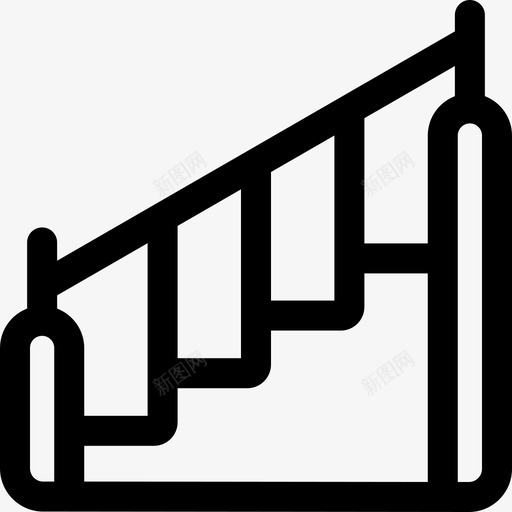 楼梯家装53直线图标svg_新图网 https://ixintu.com 家装 楼梯 直线