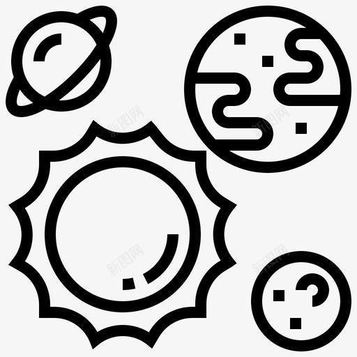 行星占星术太阳图标svg_新图网 https://ixintu.com 占星术 太阳 宇航 恒星 技术 系统 行星